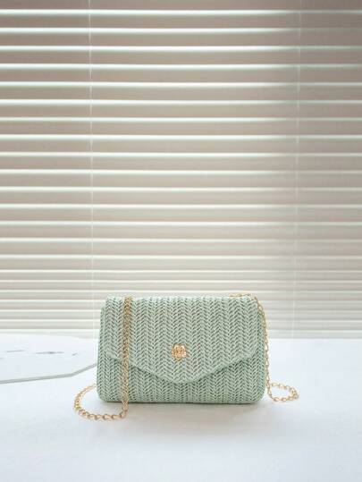Mini Bolsa Pequena com Aba de Corrente - Luna Fashion Style -