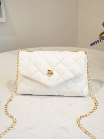 Mini Bolsa Pequena com Aba de Corrente - Luna Fashion Style -