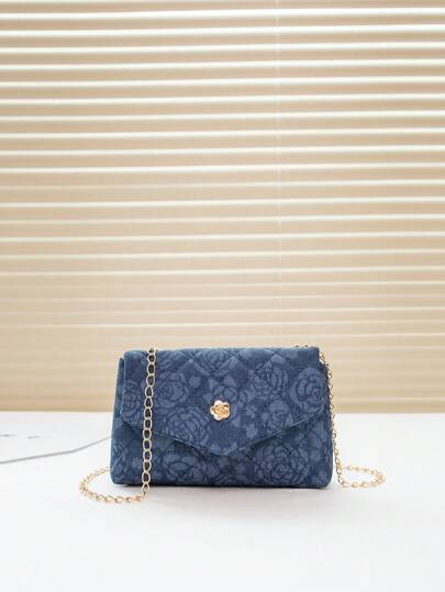 Mini Bolsa Pequena com Aba de Corrente - Luna Fashion Style -