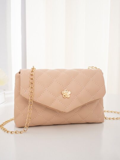 Mini Bolsa Pequena com Aba de Corrente - Luna Fashion Style -