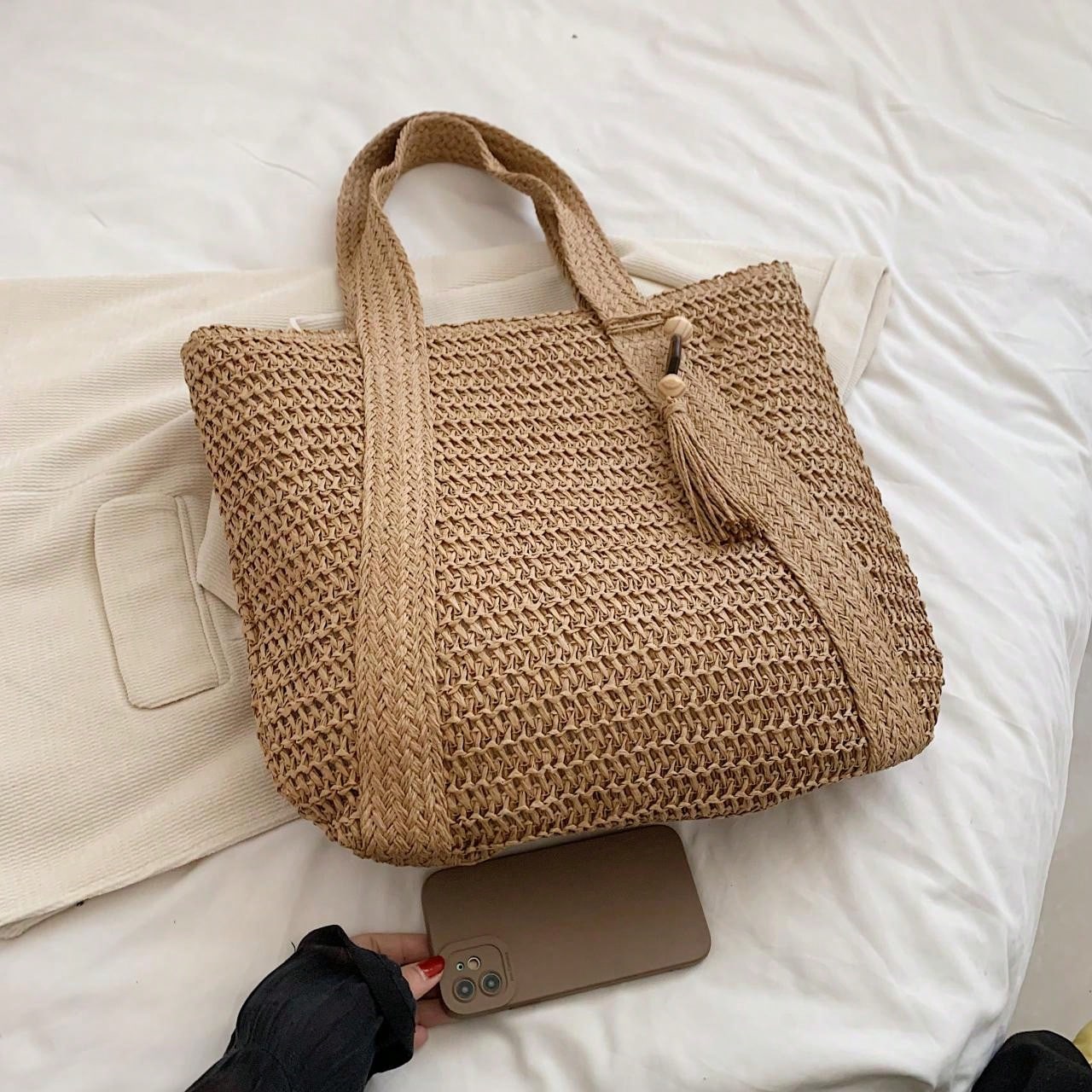 Nova Bolsa de Praia Trançada Elegante - Luna Fashion Style -