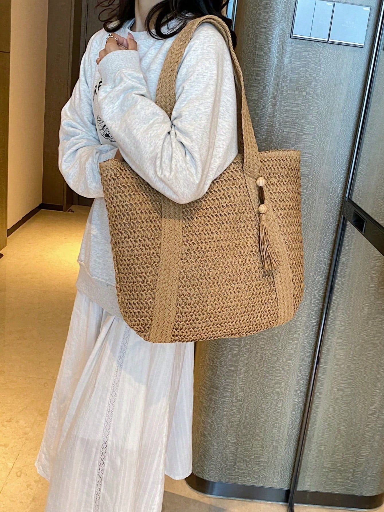 Nova Bolsa de Praia Trançada Elegante - Luna Fashion Style -