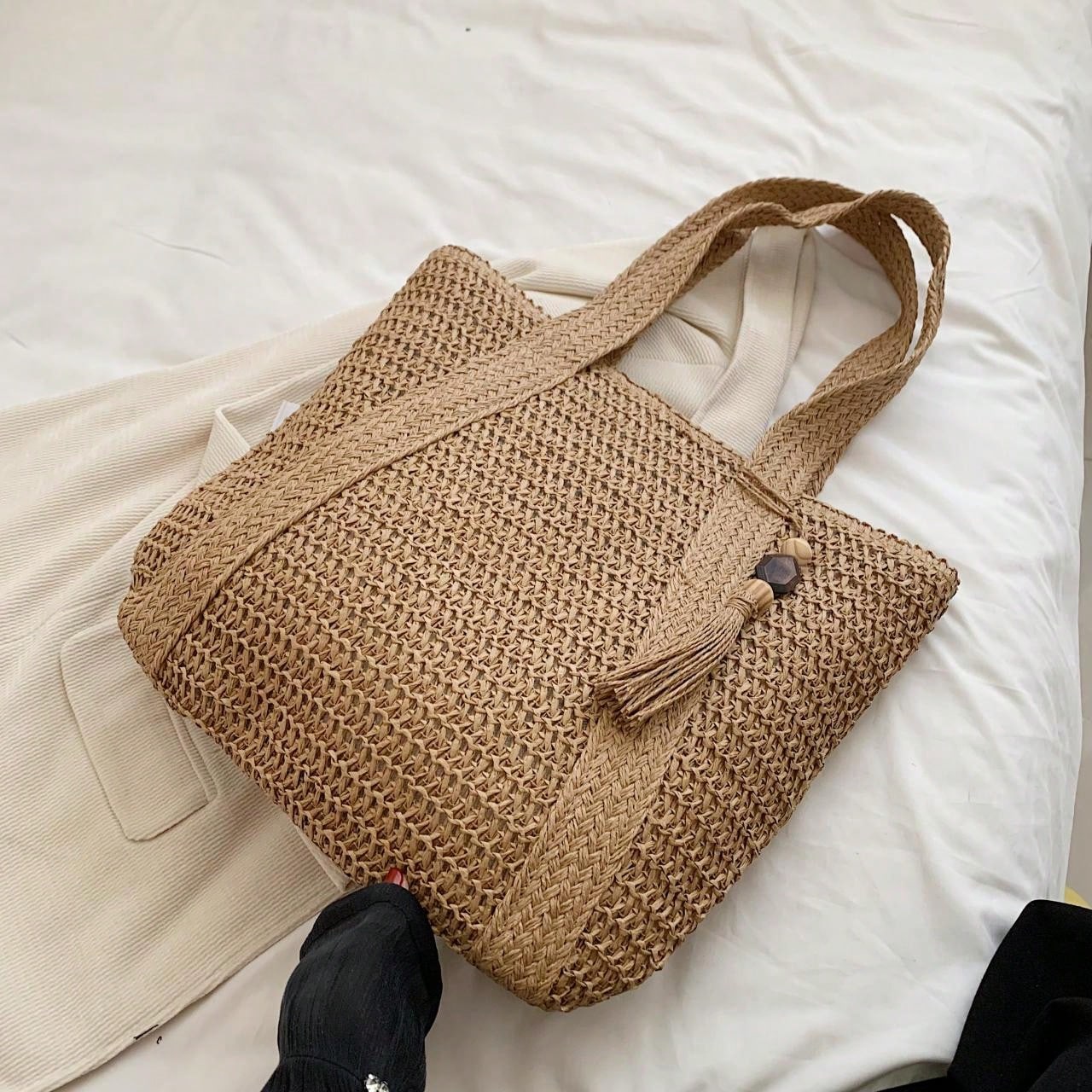Nova Bolsa de Praia Trançada Elegante - Luna Fashion Style -