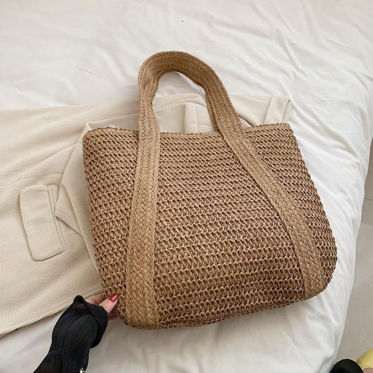 Nova Bolsa de Praia Trançada Elegante - Luna Fashion Style -