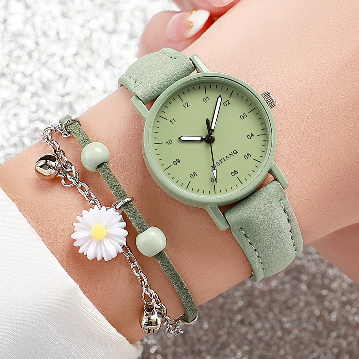 Relógio de Quartzo Ladies Fashion + Pulseira Daisy Bracelet - Luna Fashion Style -