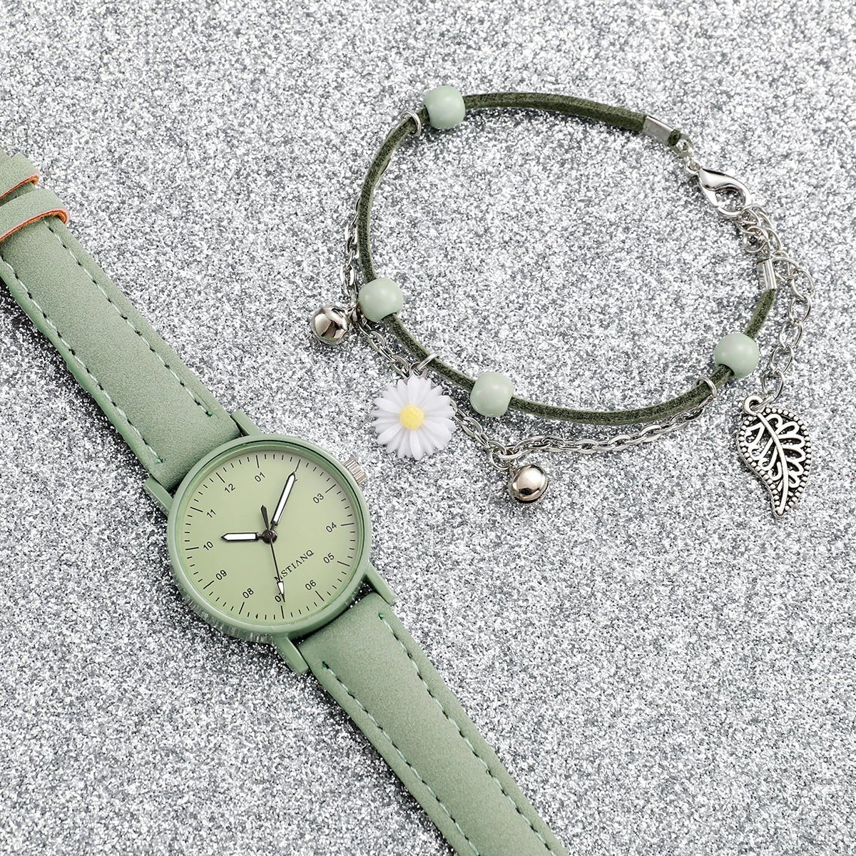 Relógio de Quartzo Ladies Fashion + Pulseira Daisy Bracelet - Luna Fashion Style -