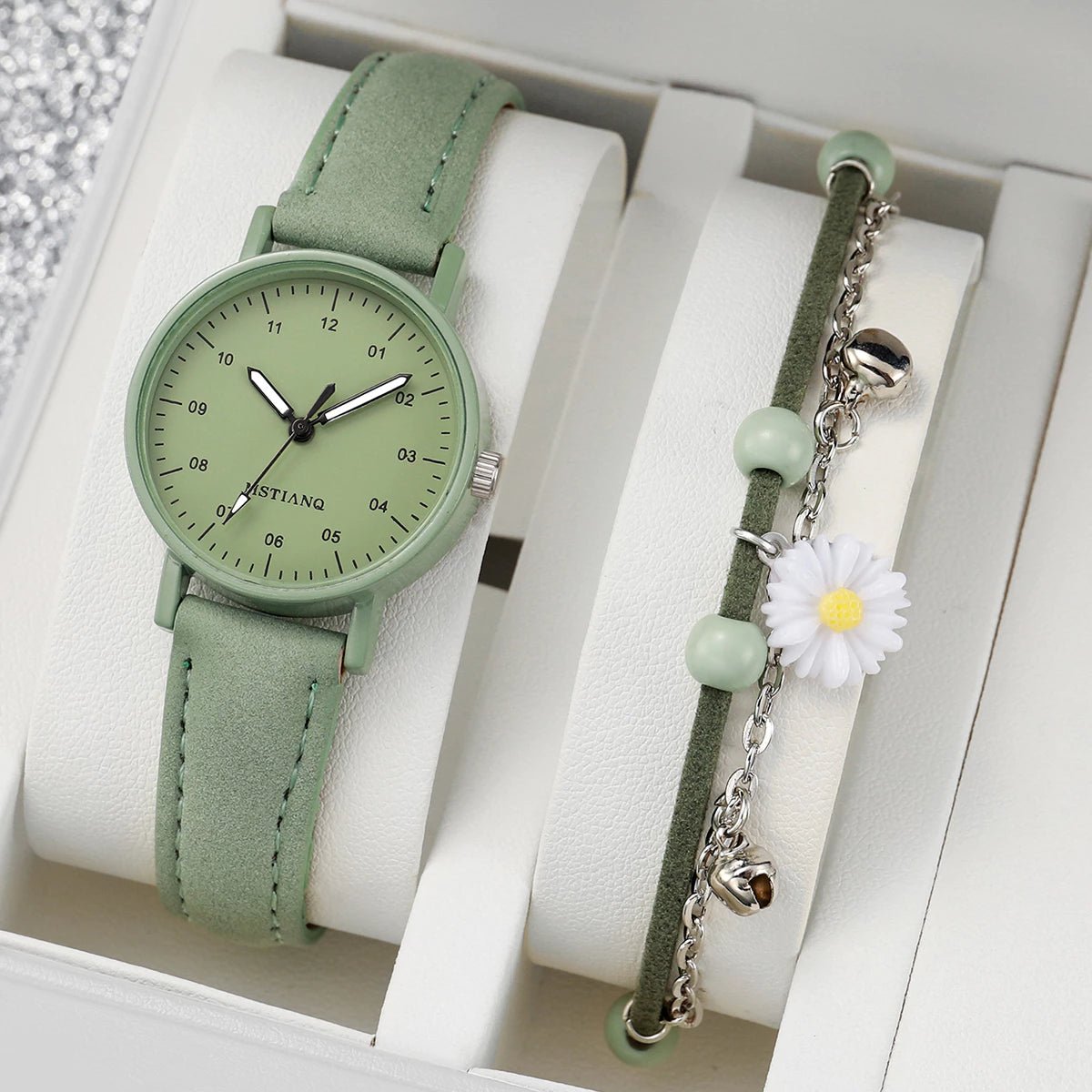 Relógio de Quartzo Ladies Fashion + Pulseira Daisy Bracelet - Luna Fashion Style -