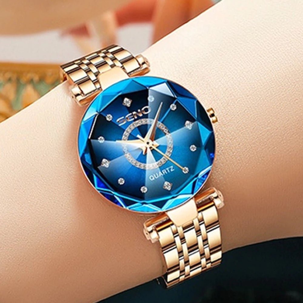 Relógio Feminino De Luxo Brilhante | À Prova D'água - Luna Fashion Style -