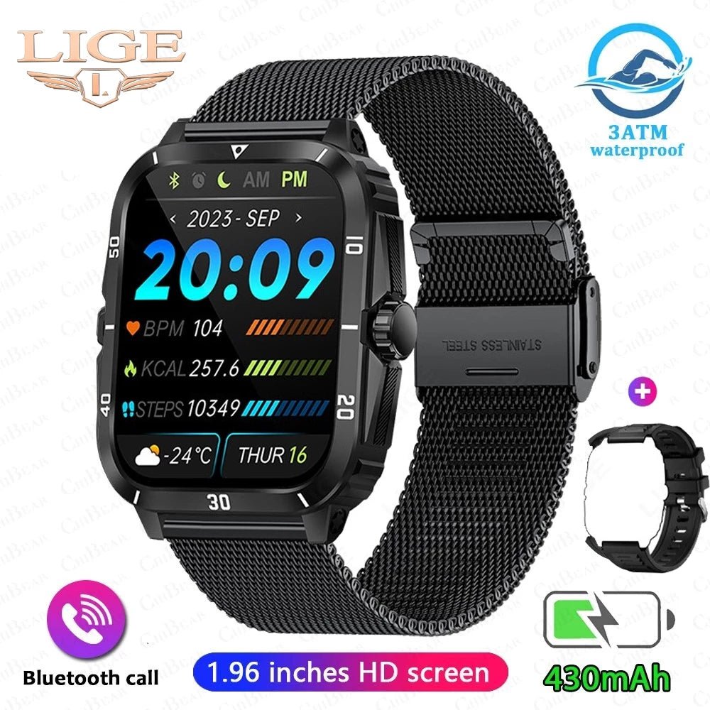 Relogio inteligente LIGE Full Touch HD | à prova d'água - Luna Fashion Style -