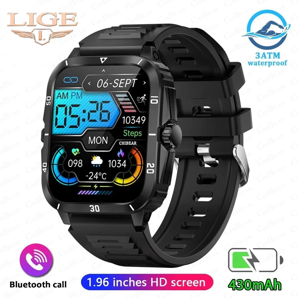 Relogio inteligente LIGE Full Touch HD | à prova d'água - Luna Fashion Style -