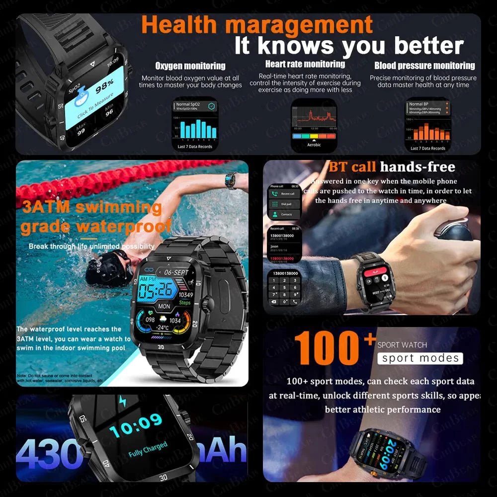 Relogio inteligente LIGE Full Touch HD | à prova d'água - Luna Fashion Style -
