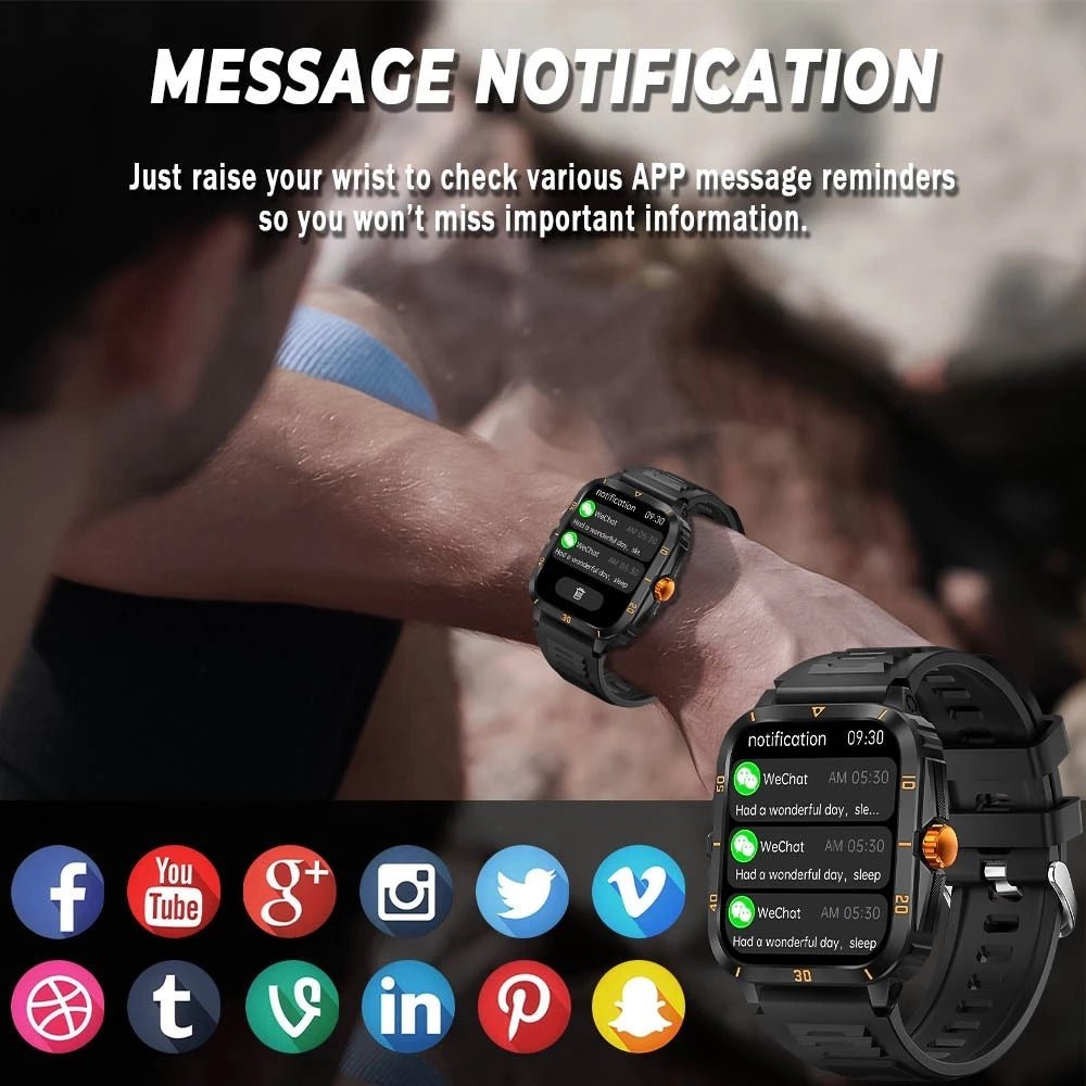 Relogio inteligente LIGE Full Touch HD | à prova d'água - Luna Fashion Style -
