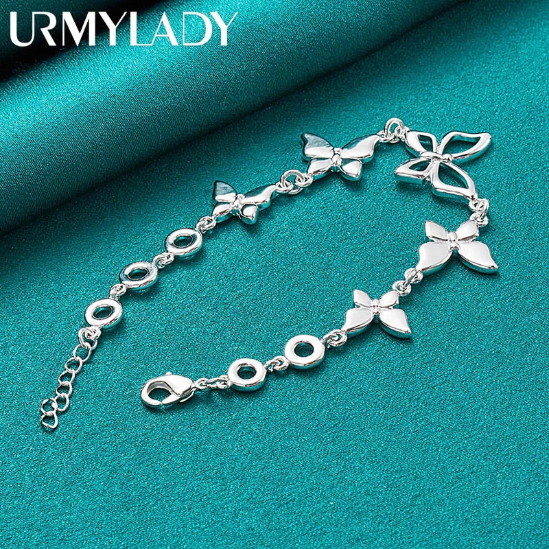Pulseira ButterflyCharm - Prata 925 com Borboletas Delicadas