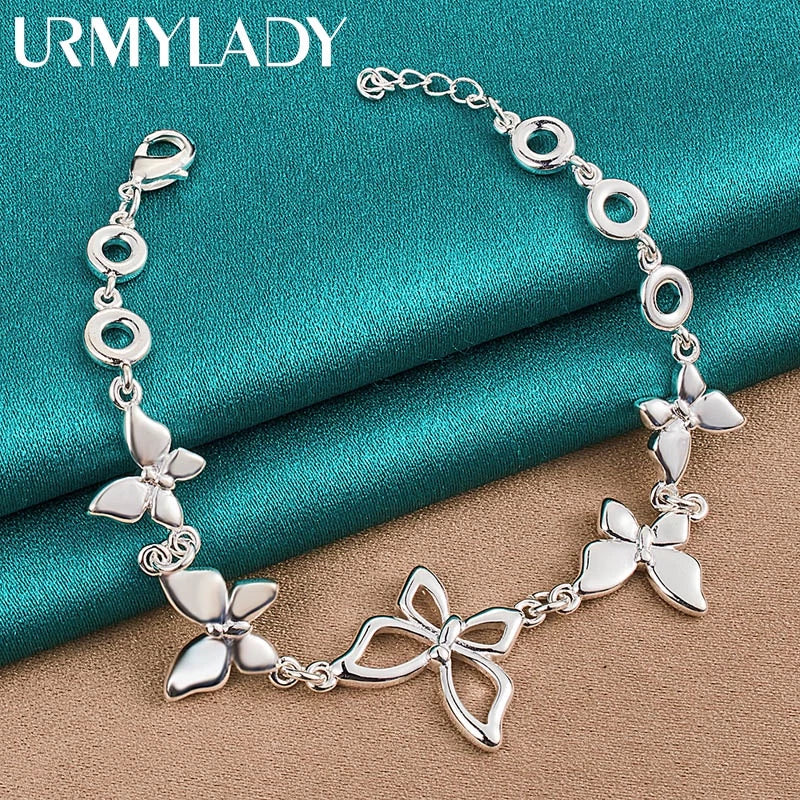 Pulseira ButterflyCharm - Prata 925 com Borboletas Delicadas