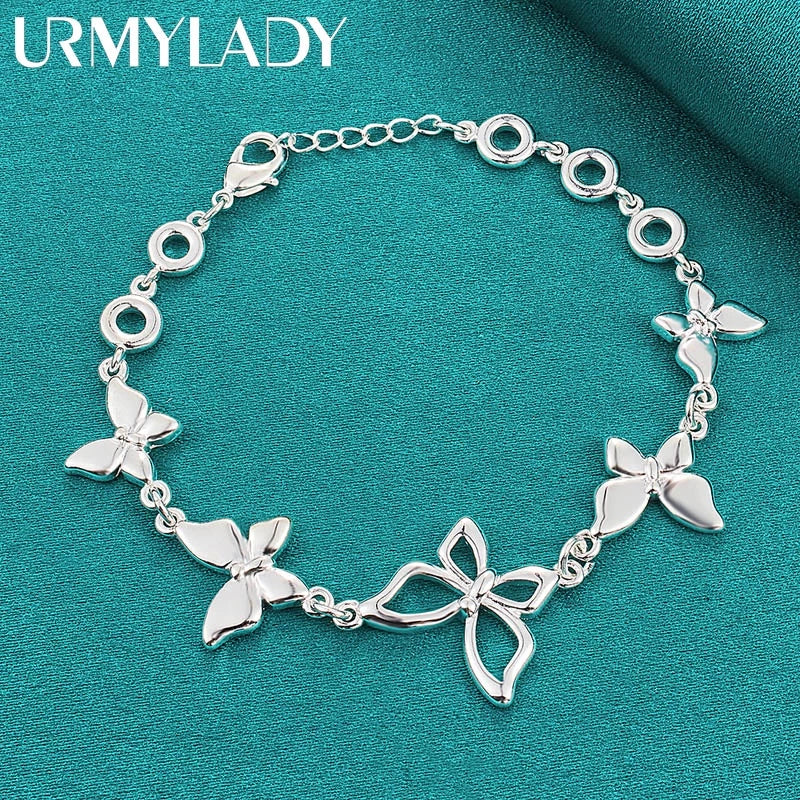 Pulseira ButterflyCharm - Prata 925 com Borboletas Delicadas