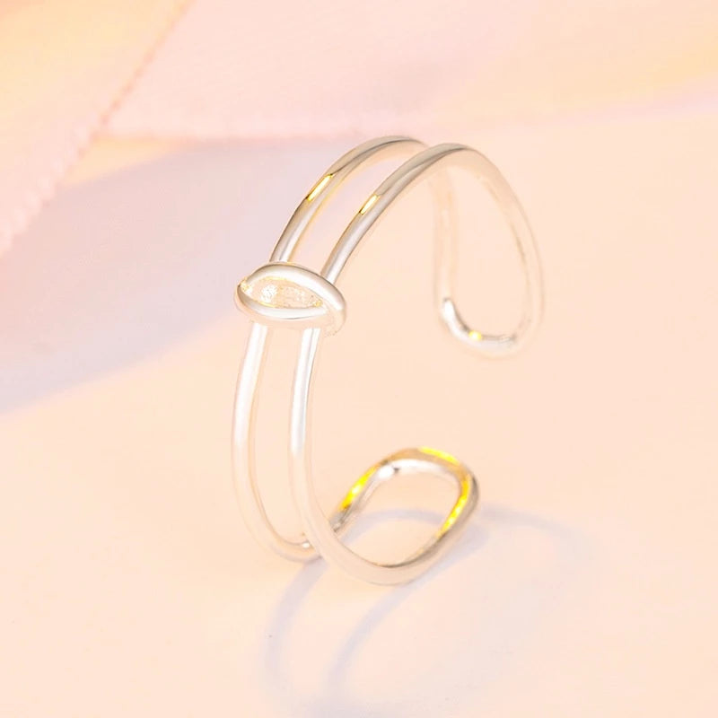 Anillo delicado - Plata S925 ajustable y minimalista
