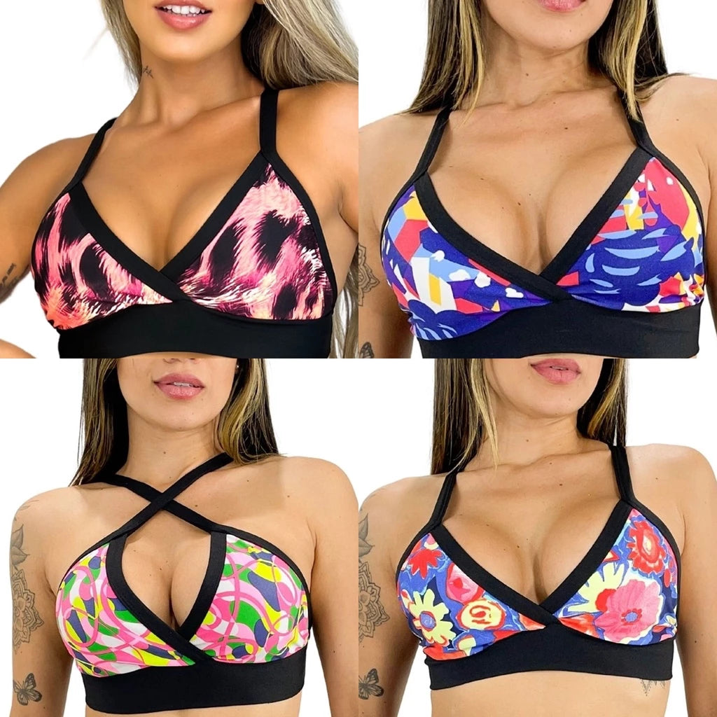 Kit c/ 3 Tops Fitness | Conforto, Sustentação e Estilo