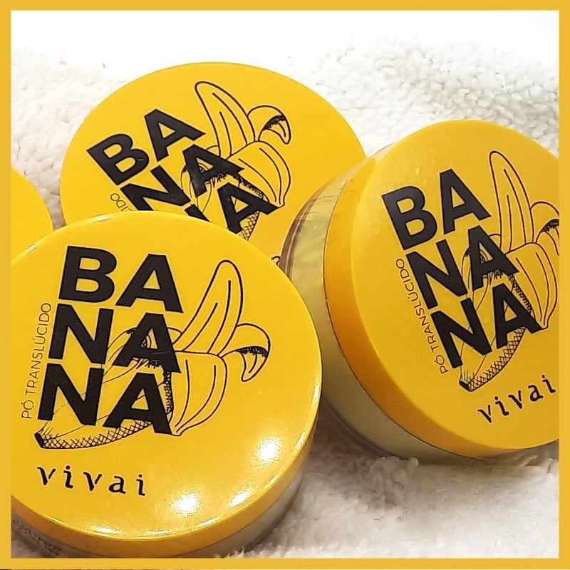 Pó Banana Translúcido Vivai – Acabamento Aveludado, Antibrilho, Fixador de Maquiagem