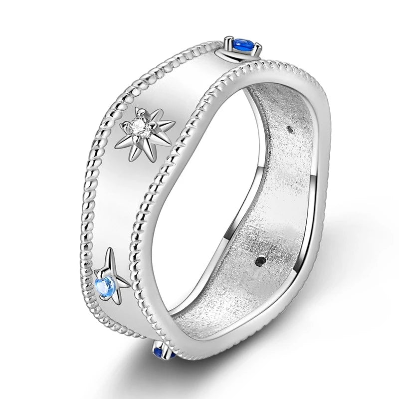 Anillo Arcoíris Elegancia - Plata 925 con Circonita en Forma de Gota de Agua