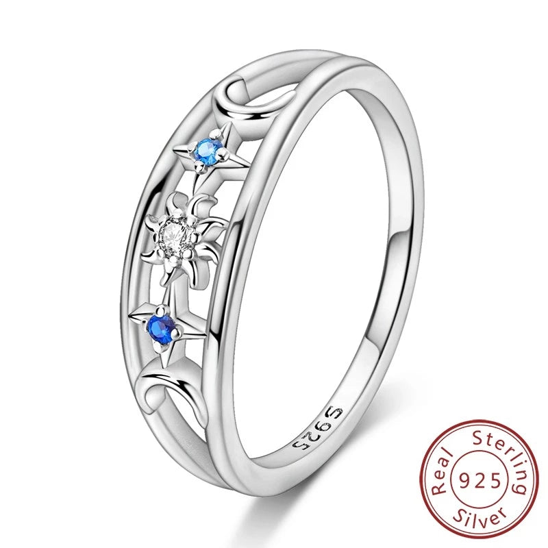 Anillo Arcoíris Elegancia - Plata 925 con Circonita en Forma de Gota de Agua