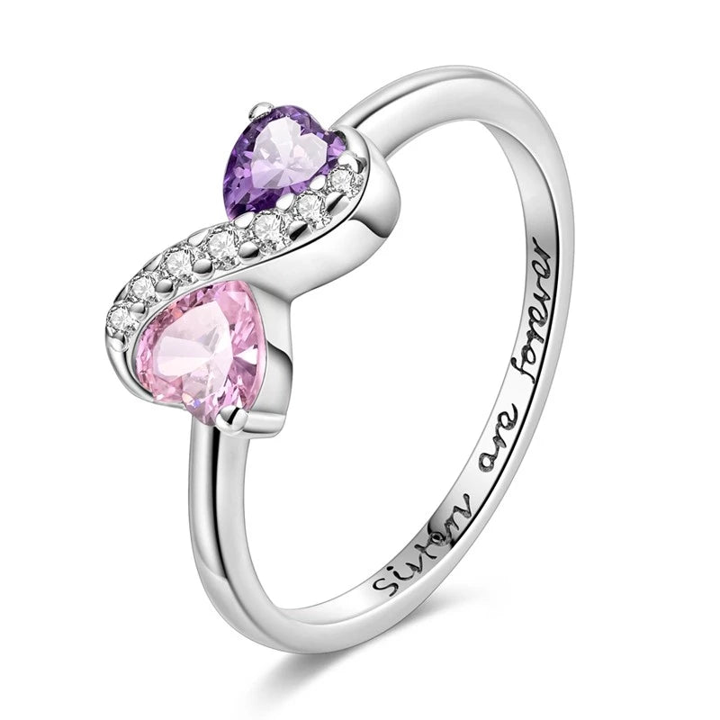 Anillo Arcoíris Elegancia - Plata 925 con Circonita en Forma de Gota de Agua