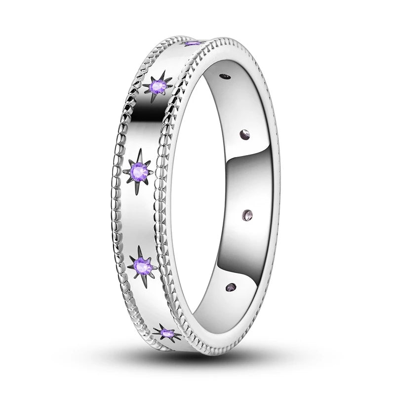 Anillo Arcoíris Elegancia - Plata 925 con Circonita en Forma de Gota de Agua