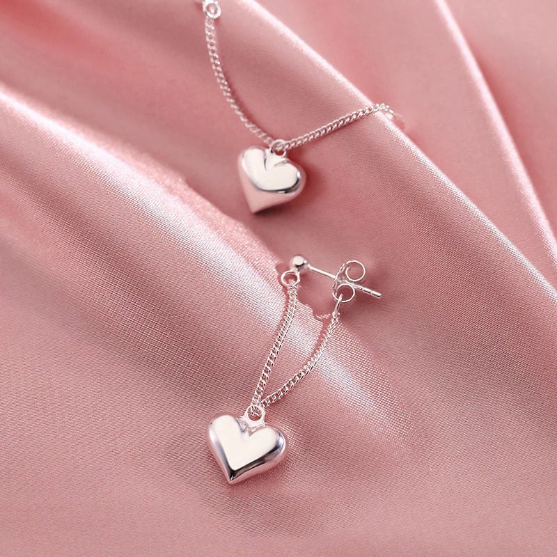 Brincos Love - Pingente Prata Minimalista