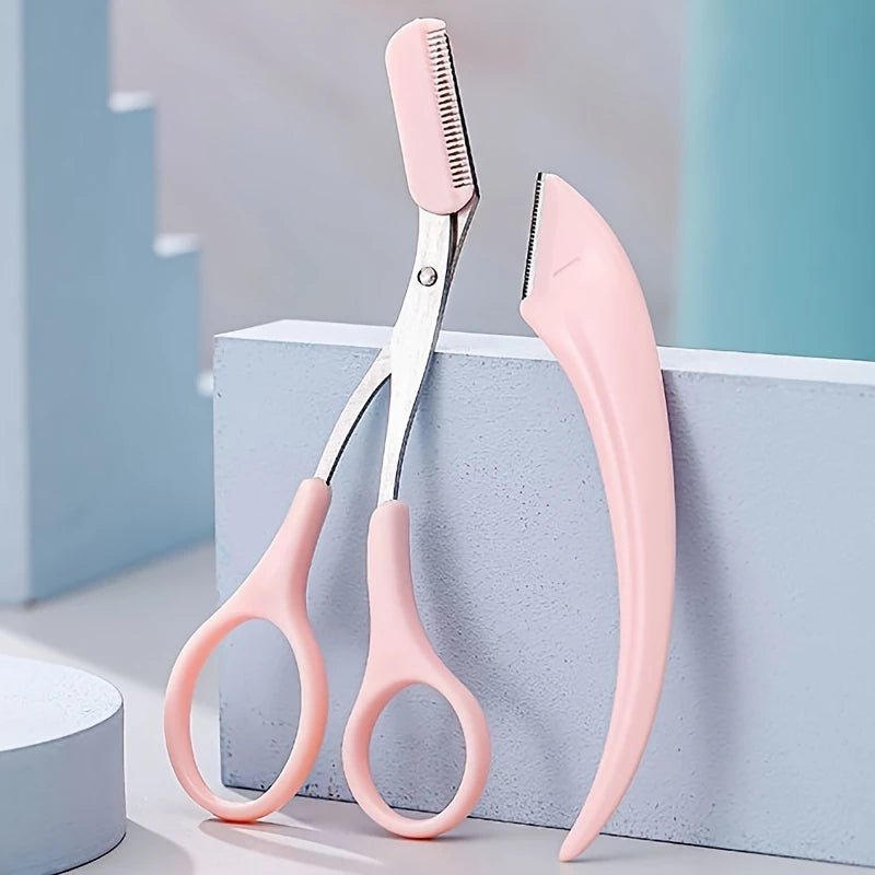 Tesoura de Corte de Sobrancelhas 2pcs com Aparador - Luna Fashion Style -