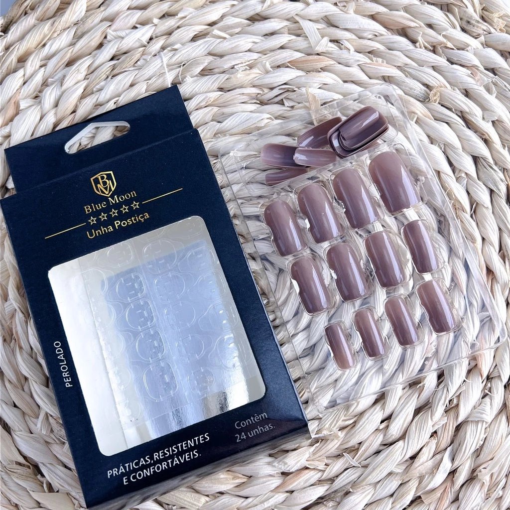 Unhas Postiças Autocolantes Blue Moon | 24 u - Luna Fashion Style -