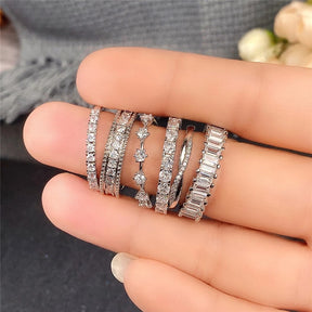 Anillo GeoZircon - Plata 925 con circonita geométrica