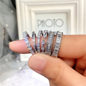 Anillo GeoZircon - Plata 925 con circonita geométrica