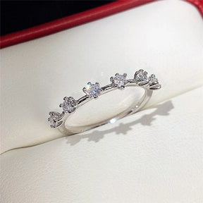 Anillo GeoZircon - Plata 925 con circonita geométrica