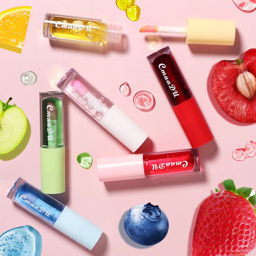 6 Cores Hidratante Labial com Sabor de Frutas e Mudança de Cor - Luna Fashion Style - 