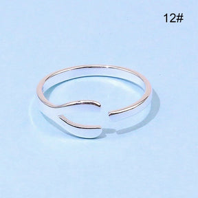 Anel Feminino Ajustável De Prata Pura 925 Legítima Original Vários Modelos Moda Feminina 8