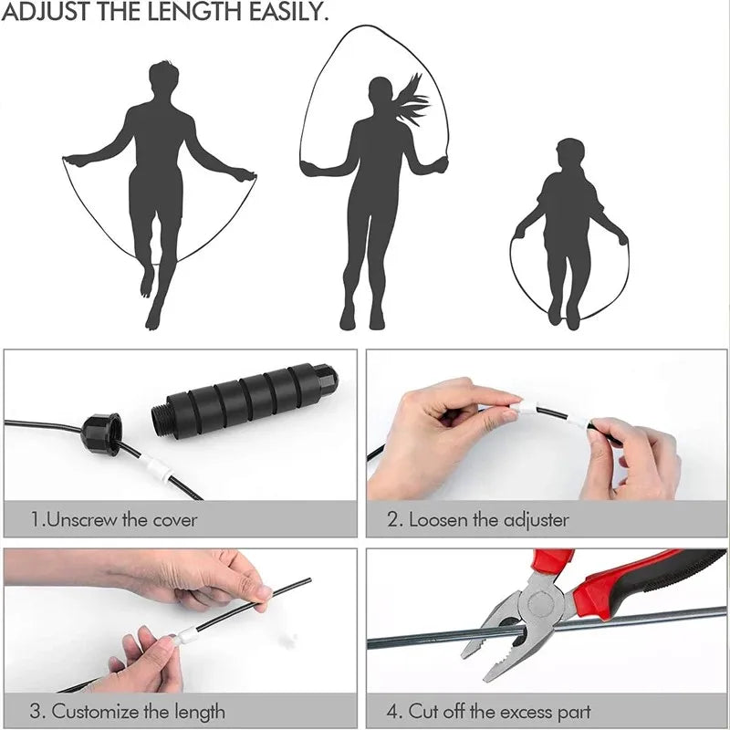 SpeedJump™ - Cuerda de saltar profesional con rodamientos