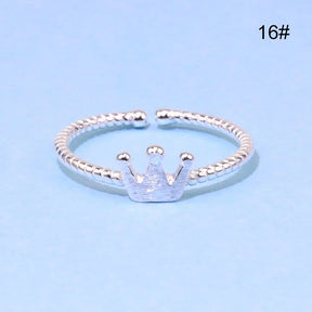 Anel Feminino Ajustável De Prata Pura 925 Legítima Original Vários Modelos Moda Feminina 8