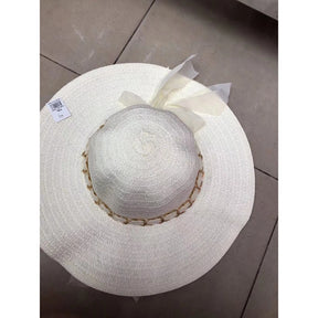 Sombrero casual o de playa con hermoso detalle de bufanda de voile / sombrero liso Sombrero de playa personalizable 