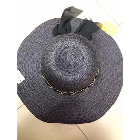 Sombrero casual o de playa con hermoso detalle de bufanda de voile / sombrero liso Sombrero de playa personalizable 