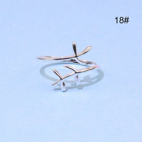 Anel Feminino Ajustável De Prata Pura 925 Legítima Original Vários Modelos Moda Feminina 8
