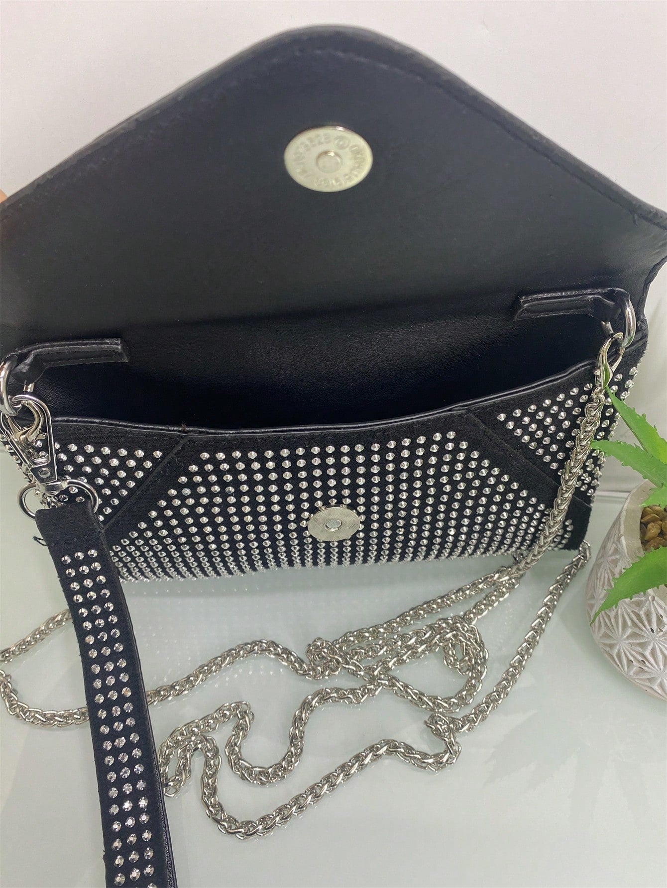 Baila Morena Bolsa Carteira Envelope com Brilho e Strass - Luna Fashion Style - 