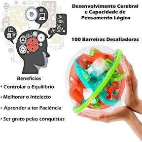 Bola Labirinto 3D Aprendizagem Divertida - Luna Fashion Style - brinquedos