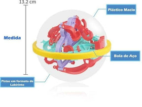 Bola Labirinto 3D Aprendizagem Divertida - Luna Fashion Style - brinquedos