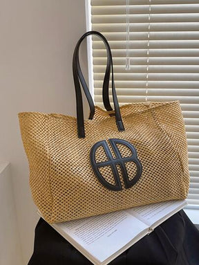 Bolsa de Palha Trançada Leve e Espaçosa - Luna Fashion Style - 