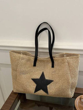 Bolsa de Palha Trançada Leve e Espaçosa - Luna Fashion Style - 