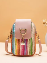 Bolsa de Palha Transversal com Pérolas e Strass - Luna Fashion Style - 