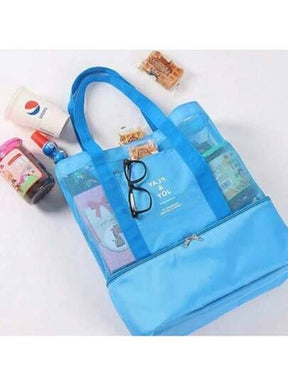 Bolsa Praia Feminina com Compartimento Térmico - Luna Fashion Style - 