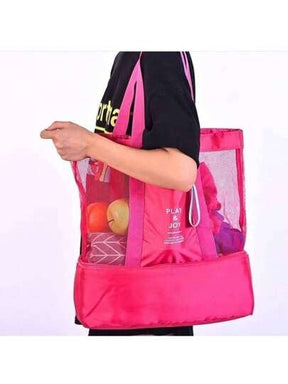 Bolsa Praia Feminina com Compartimento Térmico - Luna Fashion Style - 