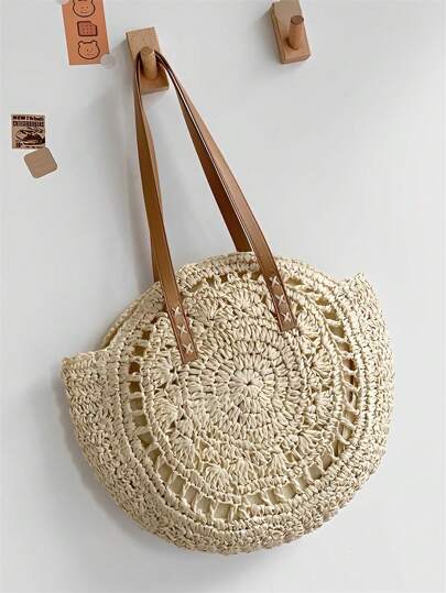 Bolsa Redonda de Palha Baila Morena - Luna Fashion Style - 