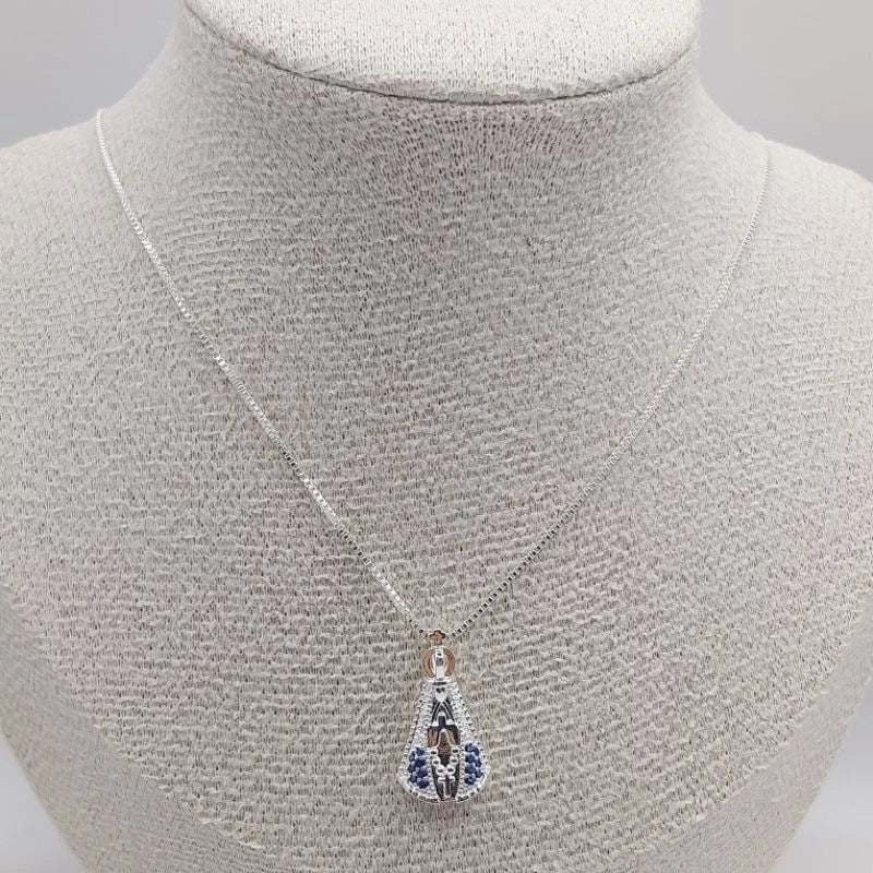Our Lady of Aparecida Necklace - 925 Silver and 18K Gold Plated