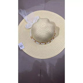 Sombrero casual o de playa con hermoso detalle de bufanda de voile / sombrero liso Sombrero de playa personalizable 